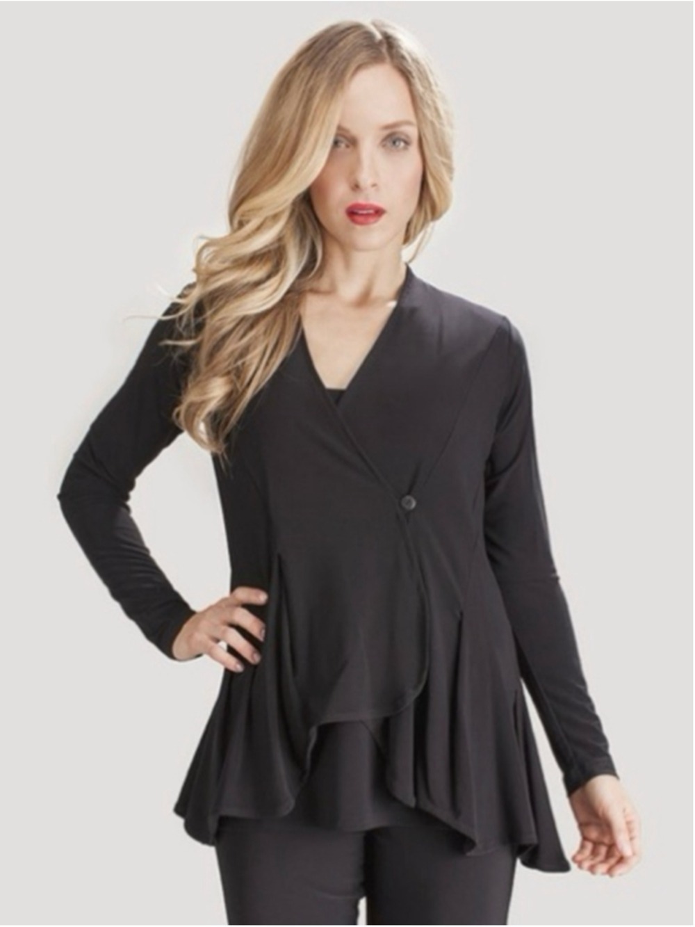 Sympli Wave Jacket Size 6 Slate Grey Signature Stretch Style# 2581